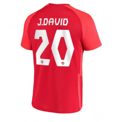 Echipament fotbal Canada Jonathan David #20 Tricou Acasa Mondial 2022 maneca scurta